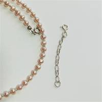 Romantische Perlenkette rosa mit Focalperle aus gesponnenem  Glas handgemacht Collier Kette Geschenk für sie Bild 5