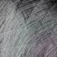 XXL großes Tuch mit Tuchschnalle - grau / anthrazit - gedoppelt - gesteppter Stoff - voluminöser Schal Bild 7