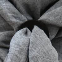 XXL großes Tuch mit Tuchschnalle - grau / anthrazit - gedoppelt - gesteppter Stoff - voluminöser Schal Bild 8