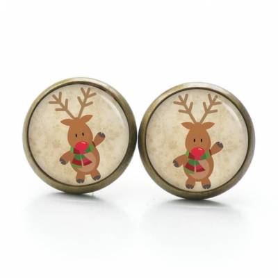 Ohrstecker, Ohrhänger, Clipse Weihnachten Rudolph XMas Christmas Reindeer