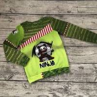 cooles Sweatshirt / Shirt gr.122/128 Ninja Panda grün Bild 1