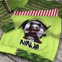 cooles Sweatshirt / Shirt gr.122/128 Ninja Panda grün Bild 2