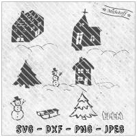 Plotterdatei - frohe Weihnachten - Winterwunderland - SVG - DXF - PNG - Jpeg - Datei - Bild 1