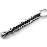 Schlüsselanhänger Taschenbaumler Taschenanhänger in typischen Vereinsfarben **Schwarz Weiß** Bild 2