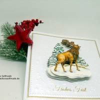 3-D-Weihnachtskarte "Hirsch" Bild 1
