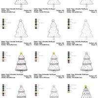 Digitale Stickdatei Christmas Trees Doodle 10x10 - 20x30 cm (4x4 - 8x12") Stickrahmen Bild 2