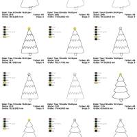 Digitale Stickdatei Christmas Trees Doodle 10x10 - 20x30 cm (4x4 - 8x12") Stickrahmen Bild 5