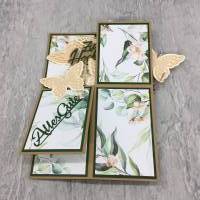 Grußkarte, Pop-up Box Karte, Schmetterling, Hochzeit Bild 10