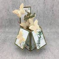 Grußkarte, Pop-up Box Karte, Schmetterling, Hochzeit Bild 2
