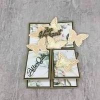 Grußkarte, Pop-up Box Karte, Schmetterling, Hochzeit Bild 9