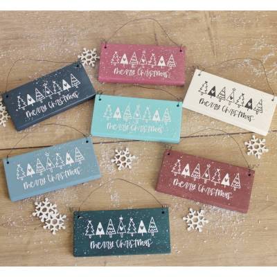 Dekoschild "Merry Christmas" zum Aufhängen aus der Manufaktur Karla