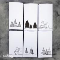 6 Papiertüten mit Tannenbäumen als Geschenktüten, Adventskalendertüten oder Lichtertüten (4) Bild 2
