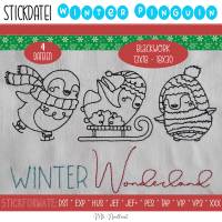 Digitale Stickdatei Winter Wonderland Blackwork 13x18 - 18x30 Bild 1