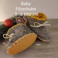 Baby Filzschuhe - Neugeborene Gr. 17, 3 --6 Monate Bild 1