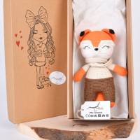 Handgefertigte gehäkelte Puppe Fuchs "BERT" aus Baumwolle Bild 10