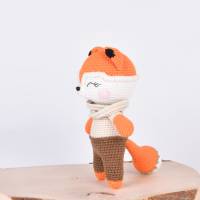 Handgefertigte gehäkelte Puppe Fuchs "BERT" aus Baumwolle Bild 2