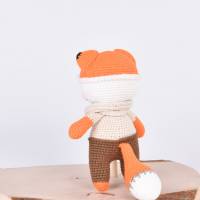 Handgefertigte gehäkelte Puppe Fuchs "BERT" aus Baumwolle Bild 3