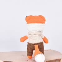 Handgefertigte gehäkelte Puppe Fuchs "BERT" aus Baumwolle Bild 4