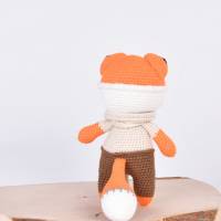 Handgefertigte gehäkelte Puppe Fuchs "BERT" aus Baumwolle Bild 5