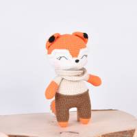 Handgefertigte gehäkelte Puppe Fuchs "BERT" aus Baumwolle Bild 8