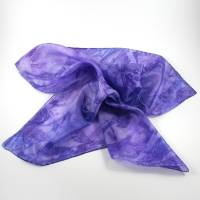 Seidentuch 55x55 cm **PurpleVelvet** handgefärbtes Unikat von ZWEIFARBIG Bild 2