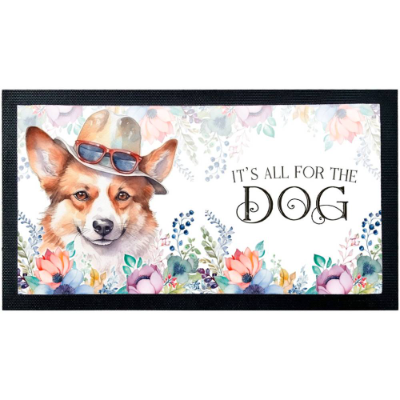 Napfunterlage WELSH CORGI mit rutschfester Rückseite aus Gummi