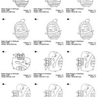 Digitale Stickdatei Winter Pinguin Blackwork 10x10 - 20x30 (4x4 - 8x12") Bild 3