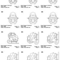 Digitale Stickdatei Winter Pinguin Blackwork 10x10 - 20x30 (4x4 - 8x12") Bild 4
