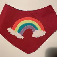 Halstuch für Mädchen Applikation Regenbogen  wendbar Gr.2-7 Jahre Bild 2