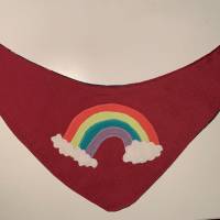 Halstuch für Mädchen Applikation Regenbogen  wendbar Gr.2-7 Jahre Bild 4