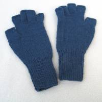 Marktfrauenhandschuhe Fingerhandschuhe ohne Kuppen in Rauchblau Größe L ➜ Bild 2
