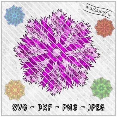 Plotterdatei - Feuermandala - Mandala - SVG - DXF - Datei