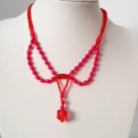 "Pinki" Kette Halskette Perlenkette  Leicht Festschmuck Unikat Bild 1