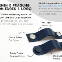Moderne Ledergriffe nach Maß aus deutschem echtem Glattleder, Schublade zieht Griff für Kommode Schrank in vielen Vintag Bild 4