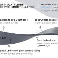 Moderne Ledergriffe nach Maß aus deutschem echtem Glattleder, Schublade zieht Griff für Kommode Schrank in vielen Vintag Bild 5