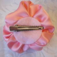 Rosa Kopfschmuck Haarklammer Satin Blume "Elise" für die Braut und festliche Anlässe Bild 5