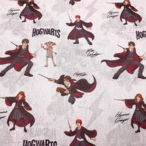 Harry Potter Stoff - Dobby - Ron Weasley - Hermine Granger - Harry Potter - weiß - 13,00 EUR/m - 100% Baumwolle - Lizenz Bild 2