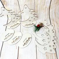 Weihnachtsbaumschmuck / Dekoration aus Holz Mit Wunschgravur Bild 3