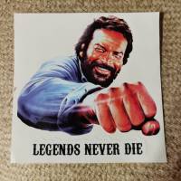 Legends Never Die,  Bud Spencer, Autoaufkleber, bunt, in 2 Größen Bild 2