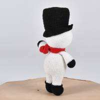 Handgefertigte gehäkelte Puppe Schneemann "OLAF" aus Baumwolle, Kuscheltier, für Kinder, Weihnachtsdeko Bild 5