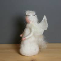 Engel aus Schafwolle - Silberreif Bild 2