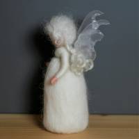 Engel aus Schafwolle - Silberzöpfchen Bild 4