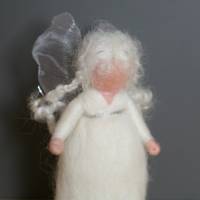 Engel aus Schafwolle - Silberzöpfchen Bild 5