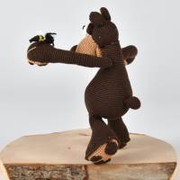 Handgefertigter und gehäkelter Bär BASTI aus Baumwolle Bild 4