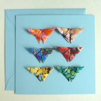 Glückwunschkarte mit Origami Schmetterlingen Bild 1