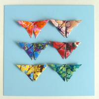 Glückwunschkarte mit Origami Schmetterlingen Bild 2