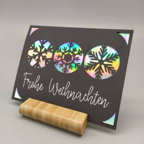 3 Schneeflocken - Eine Weihnachtskarte