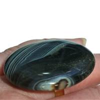 Ring schwarz grau Achat oval 42 x 30 Millimeter großer Stein gestreift statementschmuck Geschenk Bild 5