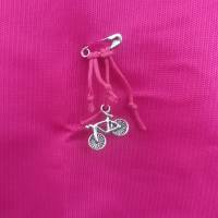 Pinke Fahrradweste FAHRRÄDER mit leuchtenden reflektierenden Streifen und schönem Fahrradband. Sicher Fahrrad fahren. Bild 4