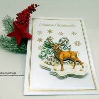 3-D-Weihnachtskarte "Hirsch" Bild 1
